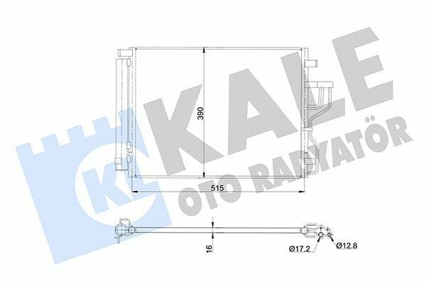 kale climate radiator condenser for sportage, front view of kale condenser KALE Climate Radiator Condenser for 11-13 Sportage - High-Quality Aluminum for Car Owners and Mechanics KALE Climate Radiator Condenser - Sportage Model kale, climate-radiator, condenser, sportage, car-parts, automotive, mechanics, air-conditioning, car-owners, ai-generated