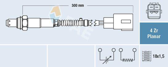 FAE 77454 Lambda Sensor Toyota Yaris, Aygo and 2 more models — Oxygen & Air-Fuel