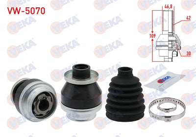 Veka VW-5070 CV Joint Left Front Inner Volkswagen Transporter VI 2.0 TDI M-T 42X30x47 Length 109 m — Axles, CV Joints & Boots