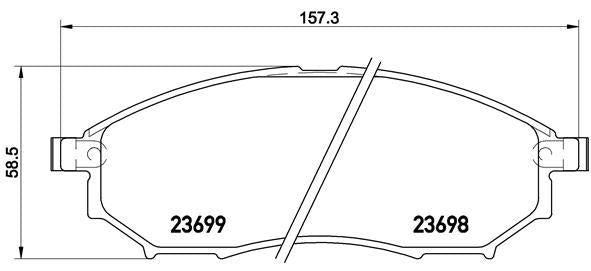 Brembo P56094 Brake Pad Front (Renault Kadjar 2015 / Nissan Qasqhaı 1.6-2.0 dCi 07-14 Low-Met