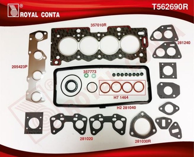 Peugeot 206 1998-2011 1.4 Gasoline 8 Valve Engine Upper Set Gasket Royal Brand