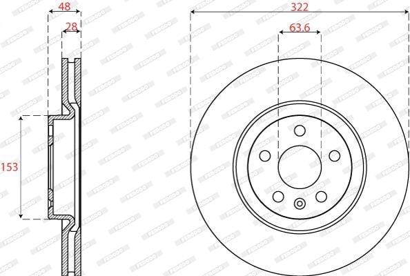 FERODO DDF2693C Disc Brake for Volvo S60 S90 V60 V90 XC60 — Brake Rotors & Drums