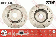 trw df6153s front brake disc for amg w203, high performance trw brake disc TRW DF6153S Front Brake Disc for AMG W203 02-07, S203 02-07, C209 02-09, R171 04-11 | 13 Tooth TRW DF6153S - Front Brake Disc for AMG W203 & More trw, brake-disc, car-owners, mechanics, automotive-parts, ventilated-disc, drilled-brake-disc, high-performance-brakes, amg-compatibility, ai-generated