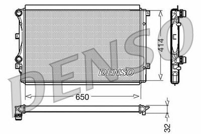 DENSO DRM32015 Water Radiator - Compatible with VW Caddy, Golf and 2 more models — Radiators & Fans