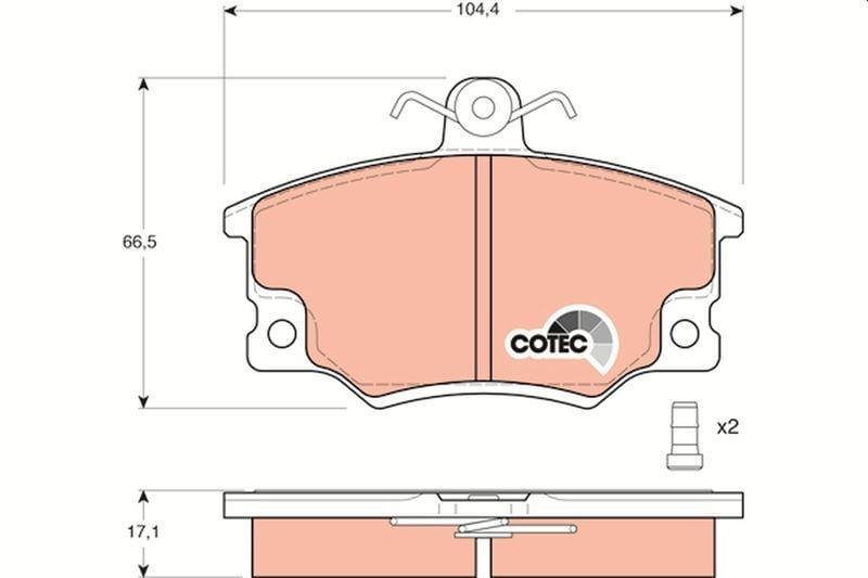 TRW Brake Pads GDB458 - Front for Tempra Tipo 2.0