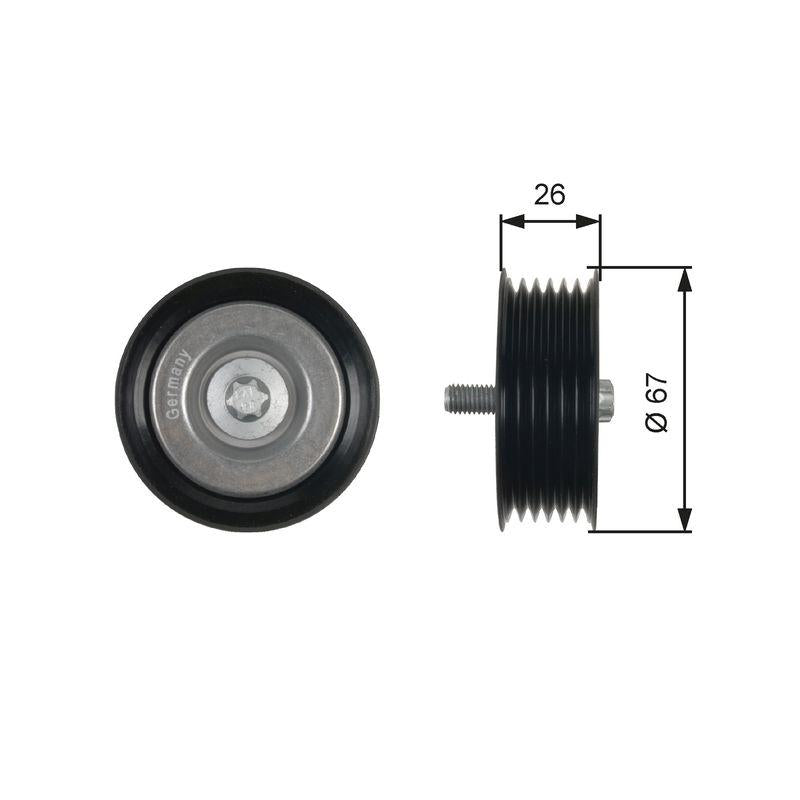 Gates T36438 V-Belt Tensioner C-Series E-Series W204 W211 W212 — Pulleys & Tensioners