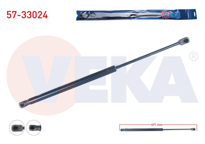 Veka 57-33024 Trunk Gas Strut 491mm / 230N Peugeot 406 1995-2004 — Support Rods & Struts