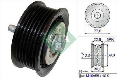 INA 532070010 V-Belt Tensioner Astra.J-Insignia 2.0D *A20dth* — Pulleys & Tensioners