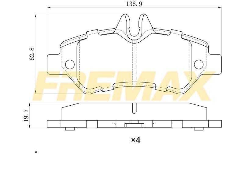 Fremax FBP-1521 Rear Brake Pad (Corbon Formula) VW W906 Sprinter-Crafter 2006-2018 — Brake Pads