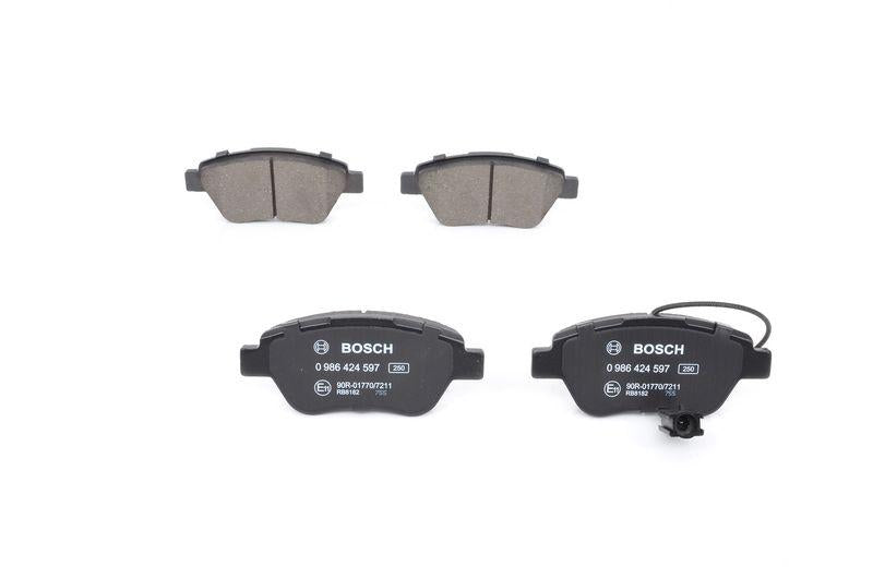 Bosch 0986424597 Brake Pad Front 03-Pal-Alb-G.Pnt-Fiorino-Bpr-Nmo 1.3Mjet + Fs — Brake Pads