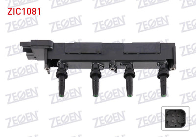 Zegen ZIC1081 Ignition Coil Citroen C4 2.0i (Ew10j4) 2004-2009 / C5 2.0i (Ew7j4) 2004-2008 / Peugeot 206 2.0i — Coils & Plugs
