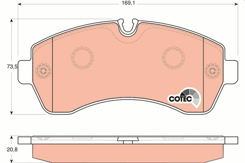 TRW Front Brake Pads for VW Crafter 30-50 Panelvan / Van