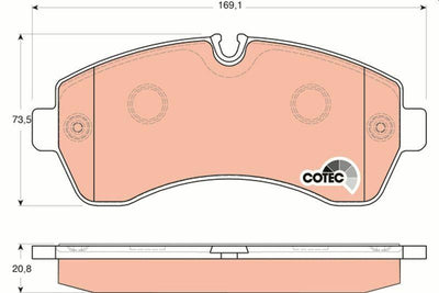 TRW Front Brake Pads for VW Crafter 30-50 Panelvan / Van