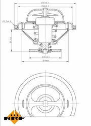 vw t4 thermostat 725096 front view, nrf vw t4 2.5 acv thermostat specification NRF VW T4 2.5 ACV Thermostat - Premium Quality for Car Owners and Mechanics | 87°C Opening Temperature VW T4 2.5 ACV Thermostat | NRF 725096 vw-t4, thermostat, nrf, car-parts, mechanics, cooling-system, engine-prices, car-owners, aftermarket-parts, ai-generated