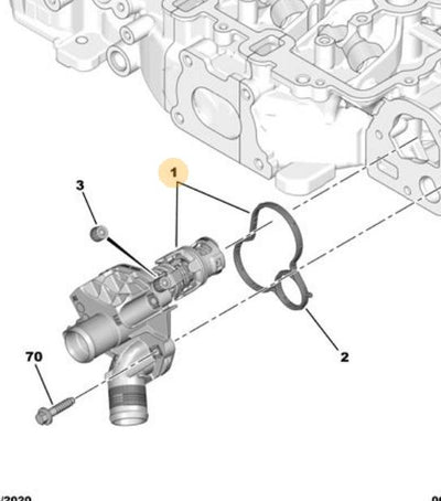 Vernet TE2122P.103J Thermostat Opel Corsa F Crossland /Peugeot 208 2008 /Citroen C3 1.2 PureTech EB — Water Pump & Thermostat
