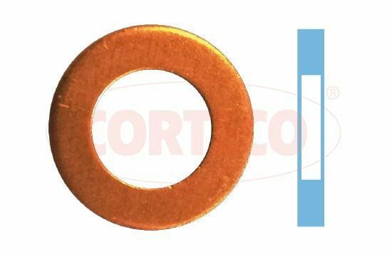 corteco 49430772 injector seal in blister packaging, technical specifications of corteco injector seal CORTECO 49430772 - Injector Seal for Precision Applications | 4 Pack CORTECO Injector Seal - High Quality Copper Components corteco, injector-seal, automotive-parts, copper-seal, fuel-injection, engine-repair, 4-pack, precision-engineering, blister-pack, ai-generated