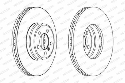 Ferodo DDF1411C-1 Disc Brake Rotor Set 2 Pack — Brake Rotors & Drums