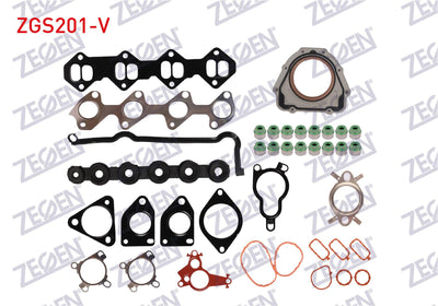 Zegen ZGS201-V Motor Set Gasket (Skc None) Renault Traffic II 2.0 dCi M9r (Viton with Seal) — Gaskets & Seals
