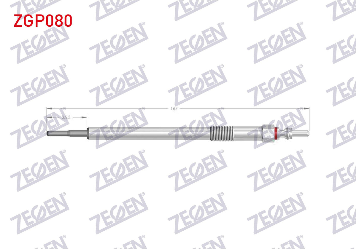 Zegen ZGP080 Glow Plug 7V Mercedes (W204, S204 and 7 more models — Coils & Plugs