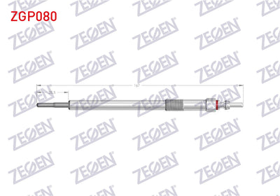 Zegen ZGP080 Glow Plug 7V Mercedes (W204, S204 and 7 more models — Coils & Plugs