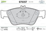 VALEO 670357 Front Brake Pads