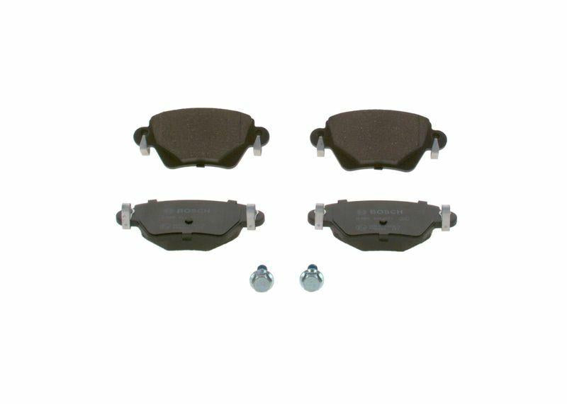 bosch brake pad set for mondeo and jaguar, technical specifications of bosch brake pad, installation view of bosch brake pads BOSCH 0986424671 Brake Pad Set - High Performance for Mondeo III 00-04 and Jaguar X Type | 16.8mm Thickness BOSCH Brake Pad for Mondeo & Jaguar | High Performance bosch, brake-pads, car-parts, mondeo, jaguar, brake-systems, mechanics, auto-repair, low-metallic, ai-generated