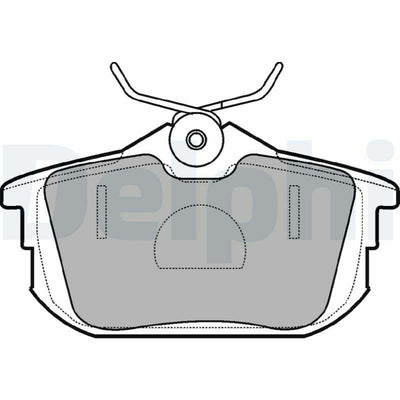 Delphi LP1593 Brake Pad Set - Rear Brake Pads for Carisma Sedan