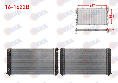 Veka 16-1622B Water Radiator Brazing Chevrolet Blazer S10 4.3 1995-A-T — Radiators & Fans