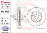 Brembo Front Brake Disc Set for Renault Talisman 2015- 1.6 dCi - 296x5D — Brake Rotors & Drums