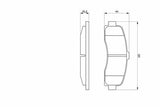 BOSCH Brake Pads 0986461122 - Front Brake Pads for Micra K11, K12, & Note