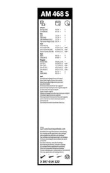 BOSCH 3397014122 Wiper Blade Set 65 + 40Cm - Aerotwin Design — Wipers