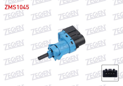 Zegen ZMS1045 Brake Light Switch Ford Focus III-IV-C-Max 2010-/ Connect 2015-/ Fiesta 2017-/ Transit V363-Tourneo Custom V362-Kuga 2012-/ Mondeo IV-V 2010-/ Ranger 2015