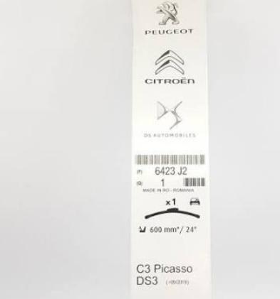 MOPAR (PSA) 6423.J2 Wiper Left C3 Picasso / Ds 3 / 301 — Wipers