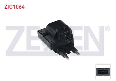 Zegen ZIC1064 Ignition Coil Black Socket Renault Megane I 1.6i 8V 1996-2003 / Laguna I 2.0i 16V 1993-2001 / S — Coils & Plugs