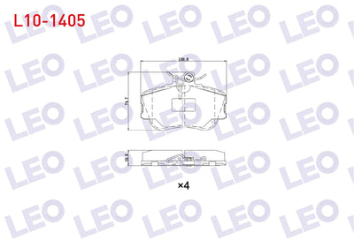 LEO L10-1405 Brake Pad Front Mercedes C Series (W202) 1993-2000 — Brake Pads