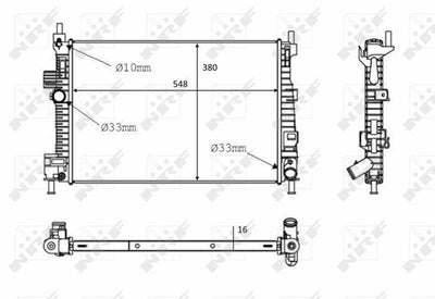 NRF 58289 Motor Water Radiator Ford Focus 1.6 TDCi 11-17 C-Max II/Grand C-Max 10-18 — Radiators & Fans
