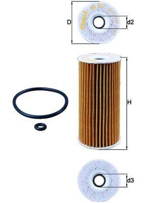 Mahle OX201D Oil Filter Mercedes W168/W169/W245/Vaneo 414 OM640/668 CDI — Oil Filters