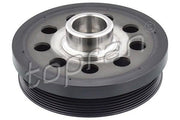 topran 501673 crank pulley 6 grooves, topran 501673 crank pulley close-up, topran 501673 pump compatibility with BMW TOPRAN 501673 Crank Pulley - 6 Grooves for BMW N-Series Cars | Compatible with E60, E83, E84, E87, E88, E90, E91, E92, E93 TOPRAN 501673 Crank Pulley 6 Grooves topran, crank-pulley, bmw-parts, mechanics, car-owners, auto-repair, 6-grooves, vehicle-performance, engine-components, ai-generated