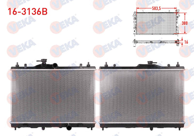 Veka 16-3136B Water Radiator Brazing Nissan Juke 1.6 M-T Ac + /-2010 — Radiators & Fans