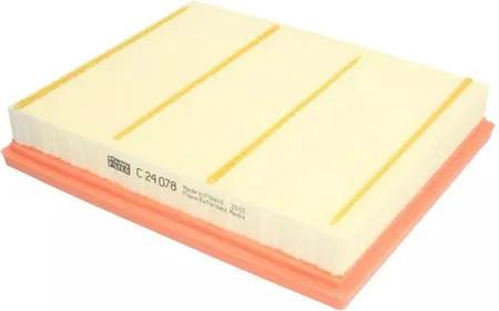 MANN air filter for Opel Astra K, Technical specifications of MANN air filter C24078 MANN Air Filter for Opel Astra K B16 1.2 Tutro 68-81 KW 110 Ps (08/2019) MANN Air Filter for Opel Astra K - C24078 air-filter, mann, opel-astra-k, car-maintenance, engine-efficiency, replacement-parts, vehicle-accessories, auto-parts, engine-parts, ai-generated