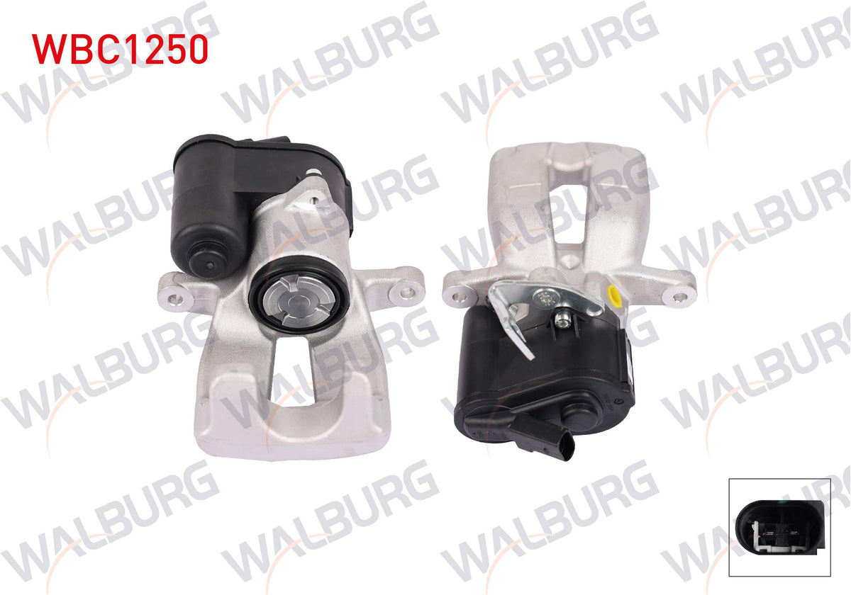 WALBURG WBC1250 Brake Caliper Electronic Left Rear Piston 41mm Disc 310mm VW CC 2011-2016 / Passat 2010-2015 | 1 Piece