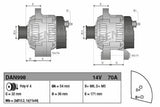 DENSO DAN998 - 12V 70A Alternator for Bravo II, Doblo and 4 more models — Starting & Charging