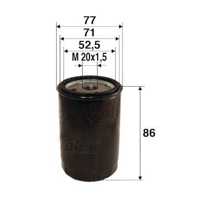 Valeo 586002 Oil Filter Peugeot 206 / 307 / 308 / 2008, Citroen C3 / C4 / C5 / Berlingo 1.1-2.0 — Oil Filters