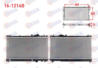 Veka 16-1214B Water Radiator Brazing Chrysler Neon 2.0 16V 1995-1998 A-T / M-T — Radiators & Fans