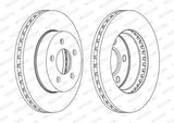 FERODO Front Brake Disc DDF1184C - Jeep Cherokee 01-08 — Brake Rotors & Drums