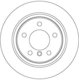 TRW DF6137 Disc Rear Brake Disc - 11-1 Series for F20, F21 and 3 more models — Brake Rotors & Drums