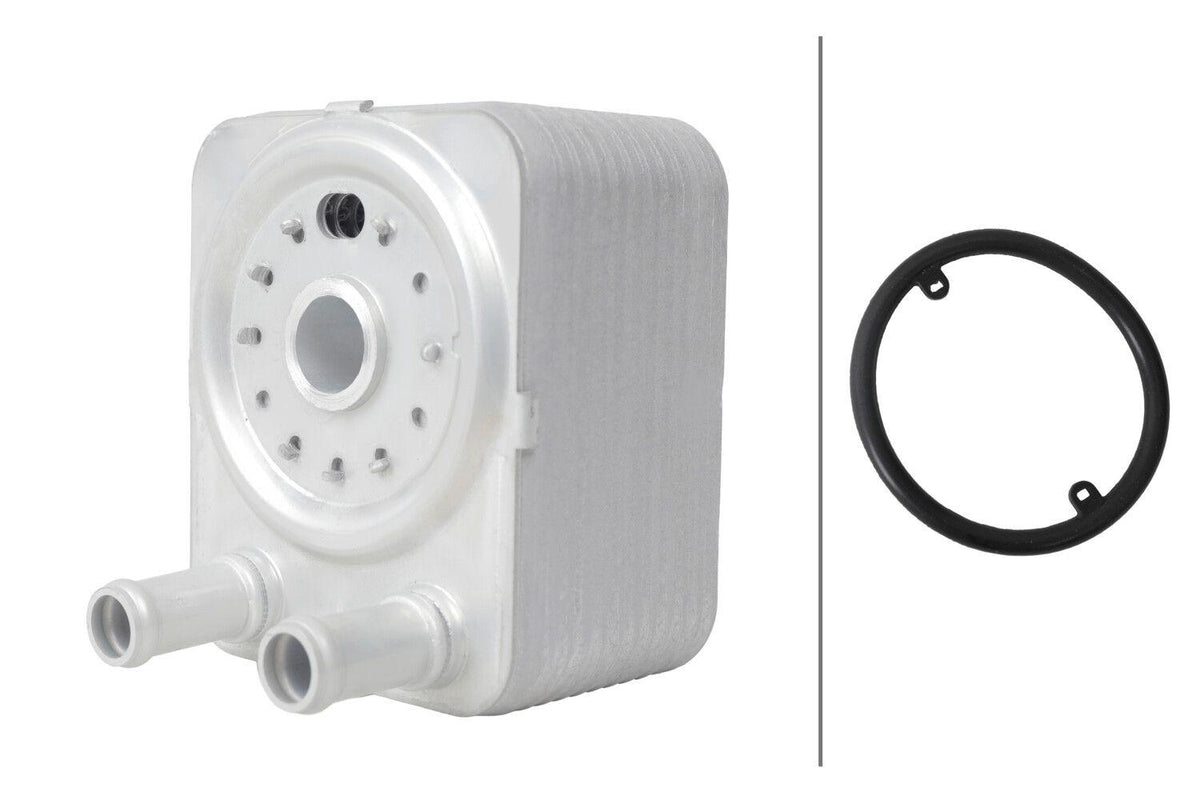 Hella 8MO366360-441 Oil Cooler A3 A4 A5 A6 Q5 Q7 Altea Leon Toledo Fabia Bora Jetta Passat Ibiza 2.0 TDI Blb Bna — Oil System