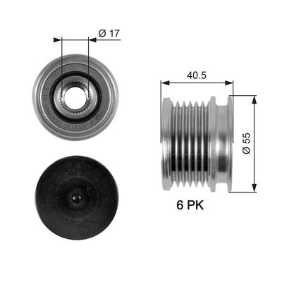 Gates OAP7057 Alternator Pulley Sprinter/Vito/Viano W639 611/651 901-906 — Starting & Charging