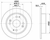 HELLA Pagid Disc Brake 8DD355105-311 for Acura, Honda, Rover — Brake Rotors & Drums