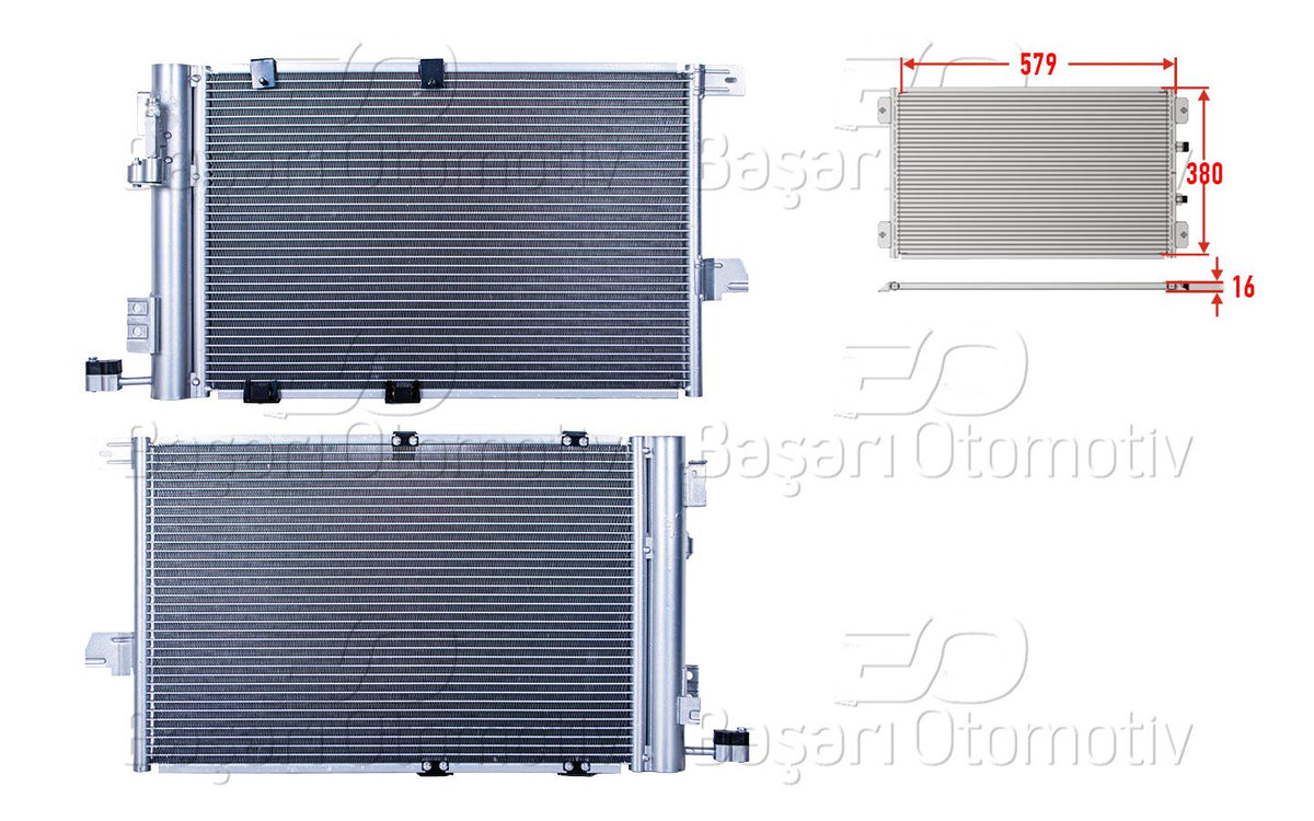 Wisco 1850055 A/C Condenser 579X380x16 Opel Astra G 1.6 1.8 16V 98 > — Condensers & Evaporators